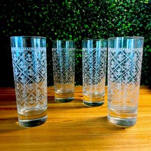 Set of 4 highball anchor glasses